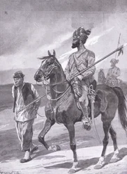 A Bengal Lancer and His Boxer Captive